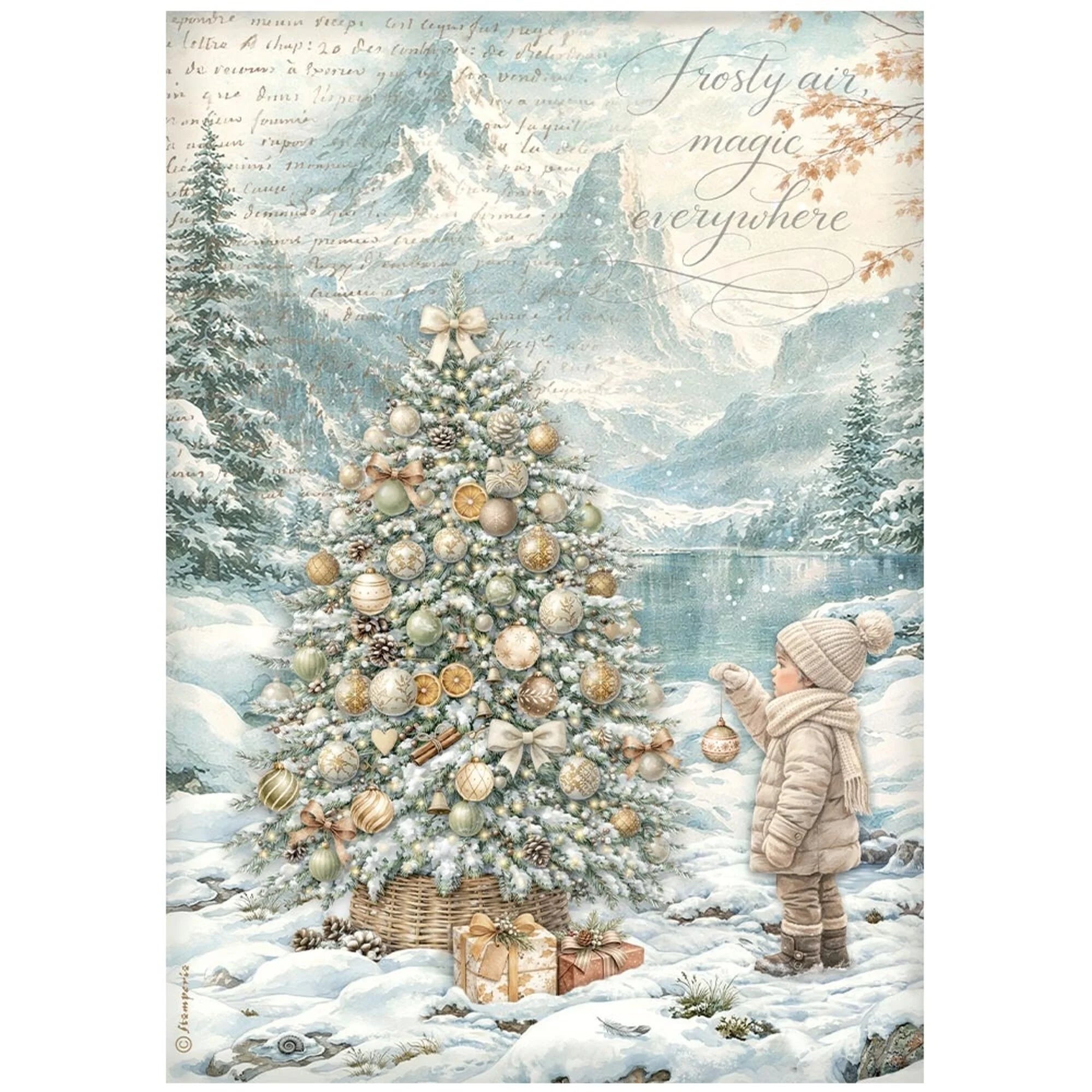 Stamperia - White Christmas - Rice Paper Selection A4