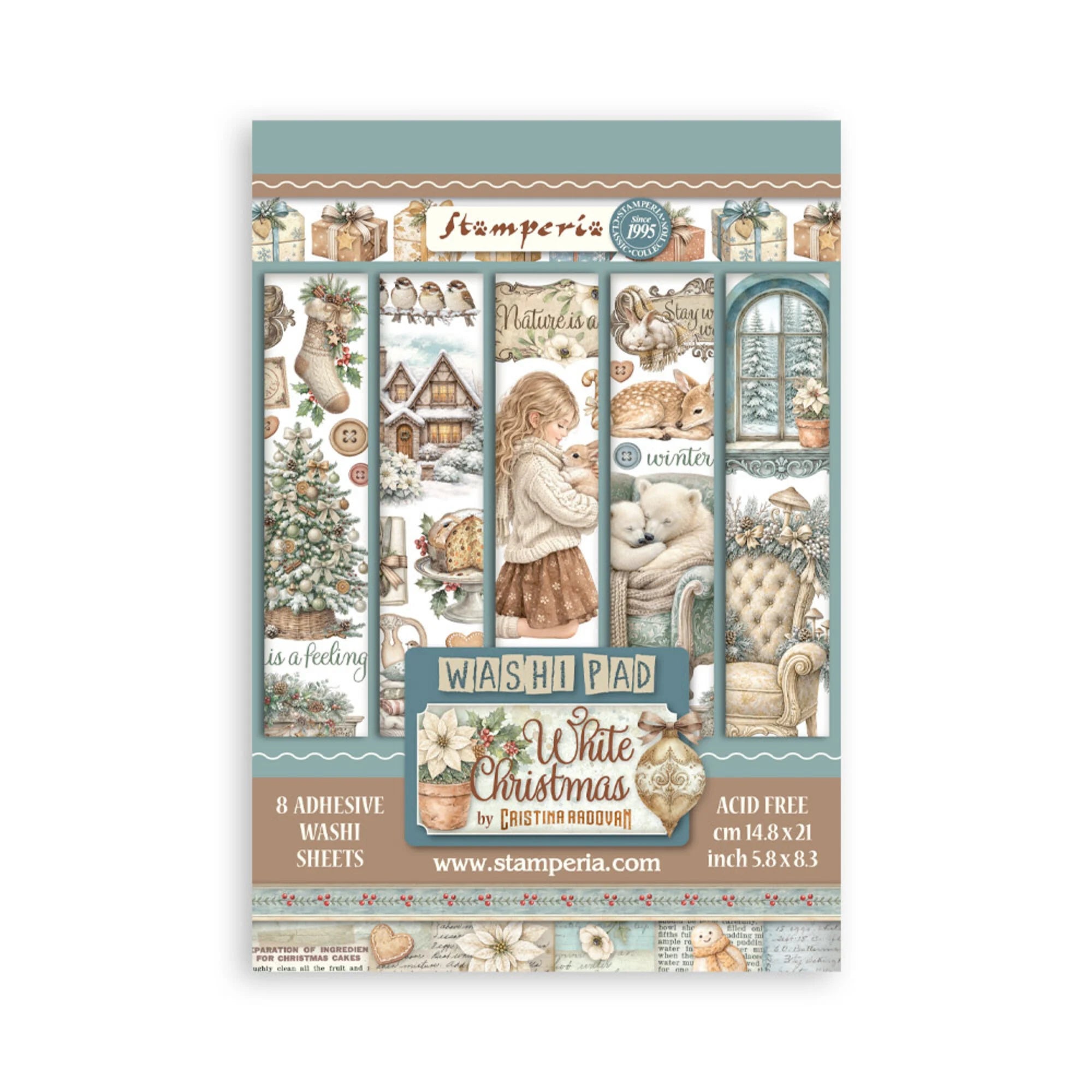 Stamperia - White Christmas - Washi Pad A5