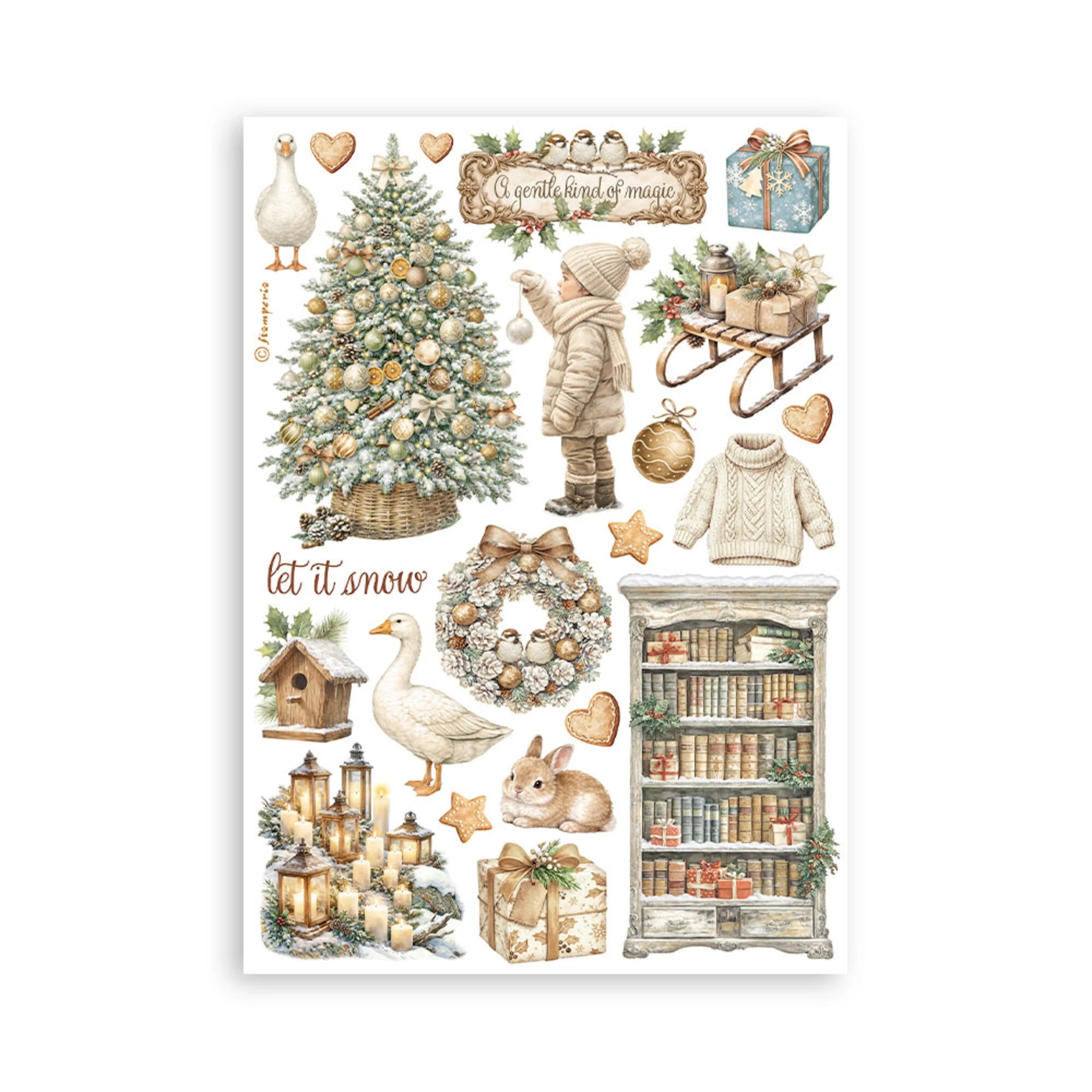 Stamperia - White Christmas - Washi Pad A5