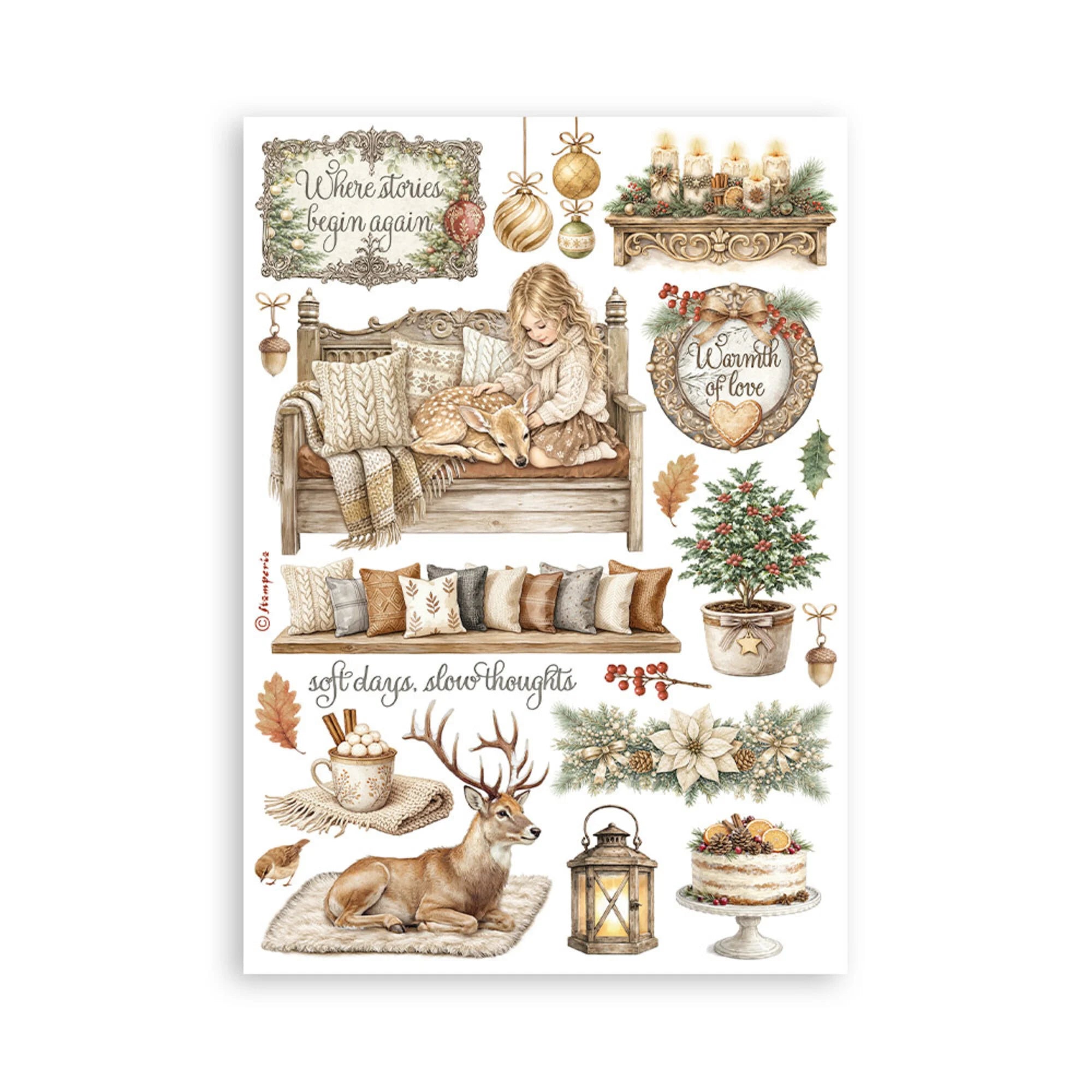 Stamperia - White Christmas - Washi Pad A5