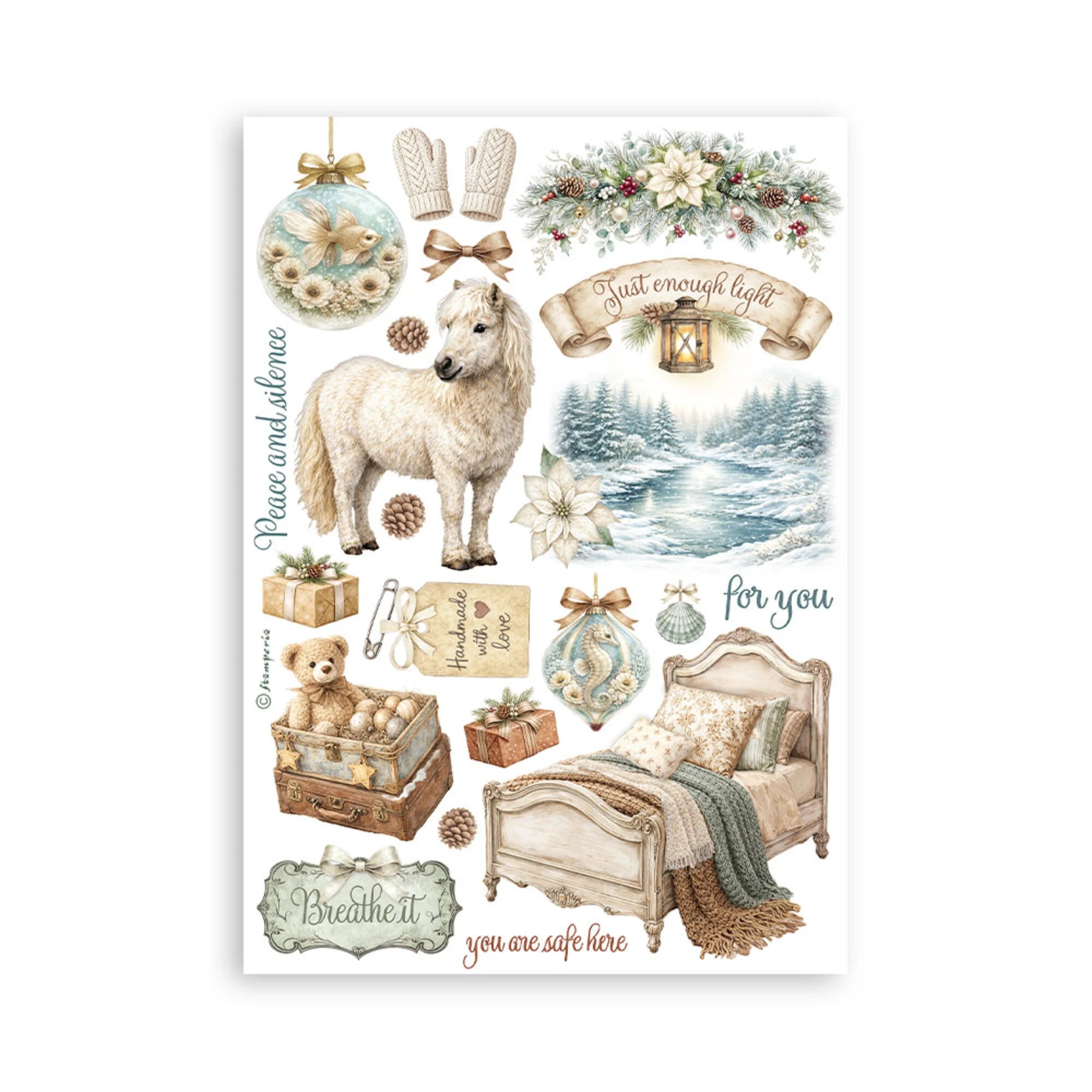 Stamperia - White Christmas - Washi Pad A5