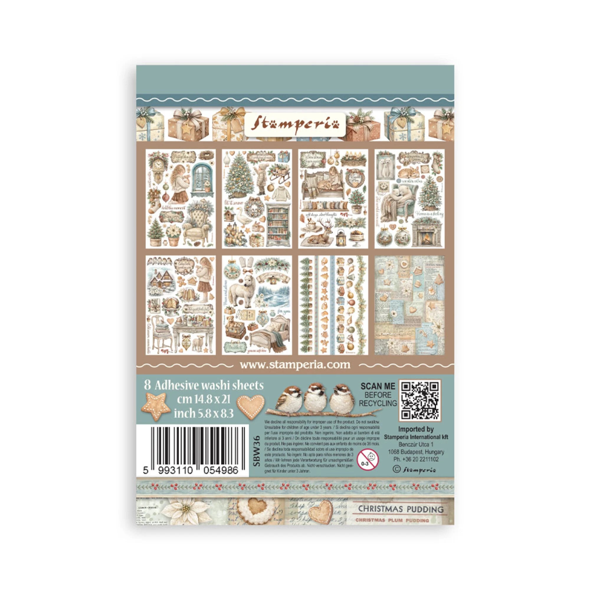 Stamperia - White Christmas - Washi Pad A5