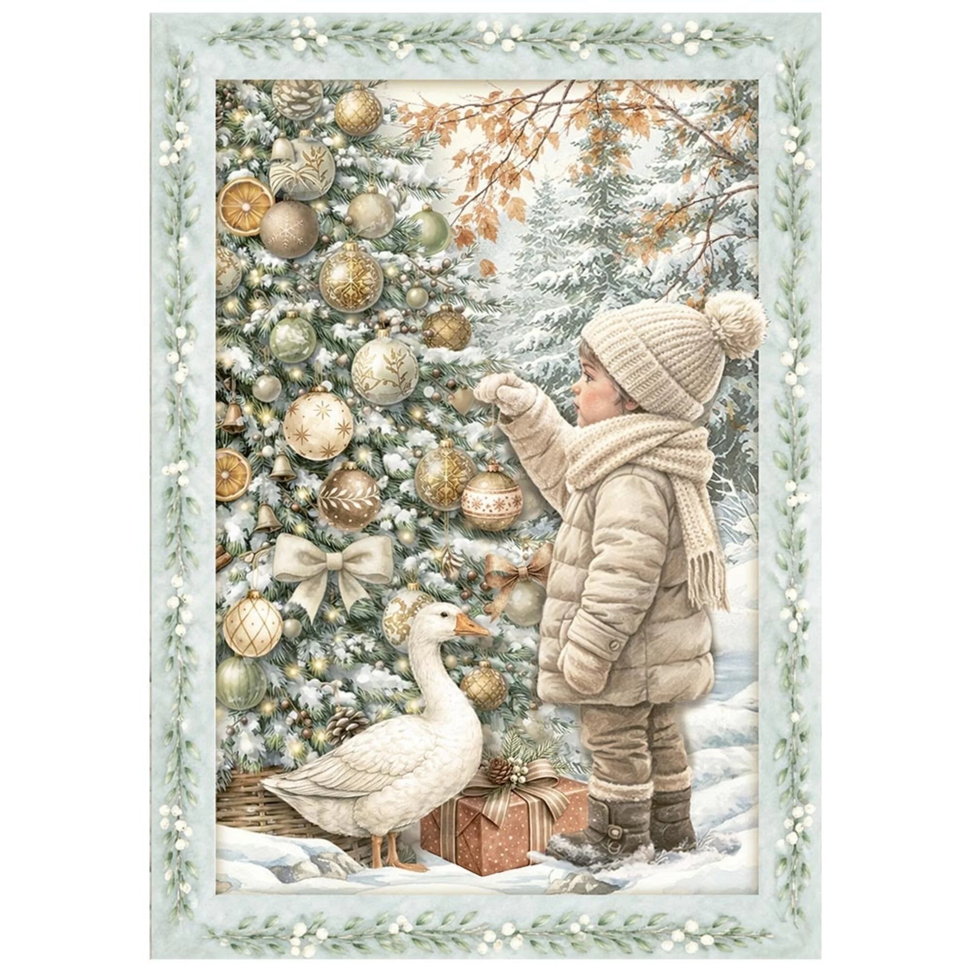 Stamperia - White Christmas - Mini Rice Paper Selection - A6