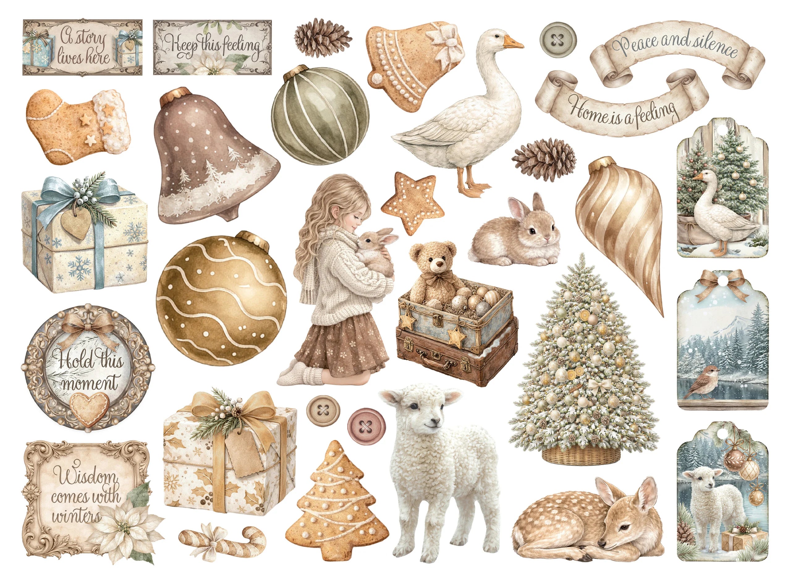 Stamperia  - White Christmas - Die Cuts