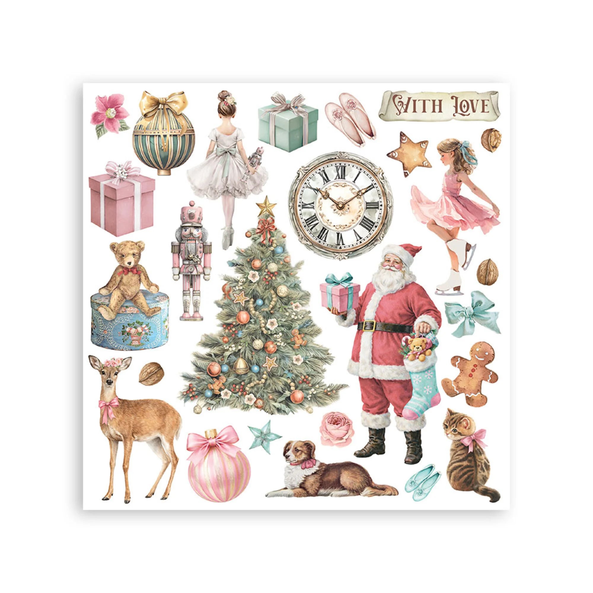 Stamperia - Winter Magic - Rub ons kit - 15,5 x 15,5 cm