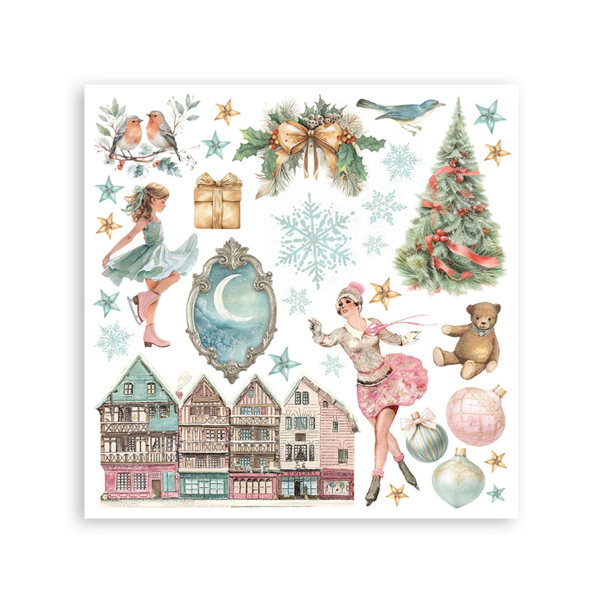 Stamperia - Winter Magic - Rub ons kit - 15,5 x 15,5 cm
