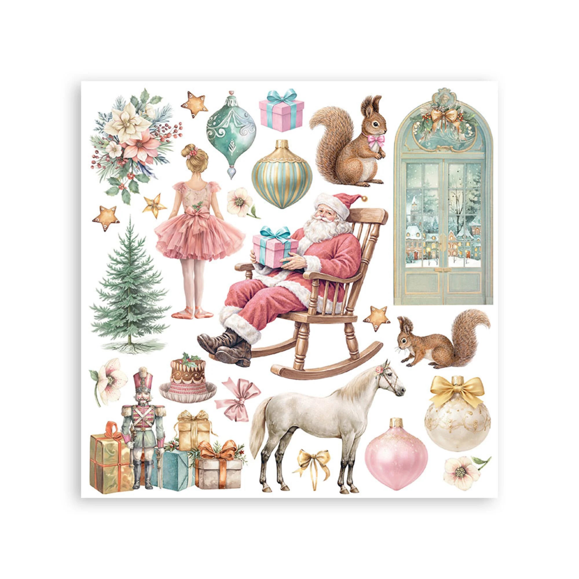 Stamperia - Winter Magic - Rub ons kit - 15,5 x 15,5 cm