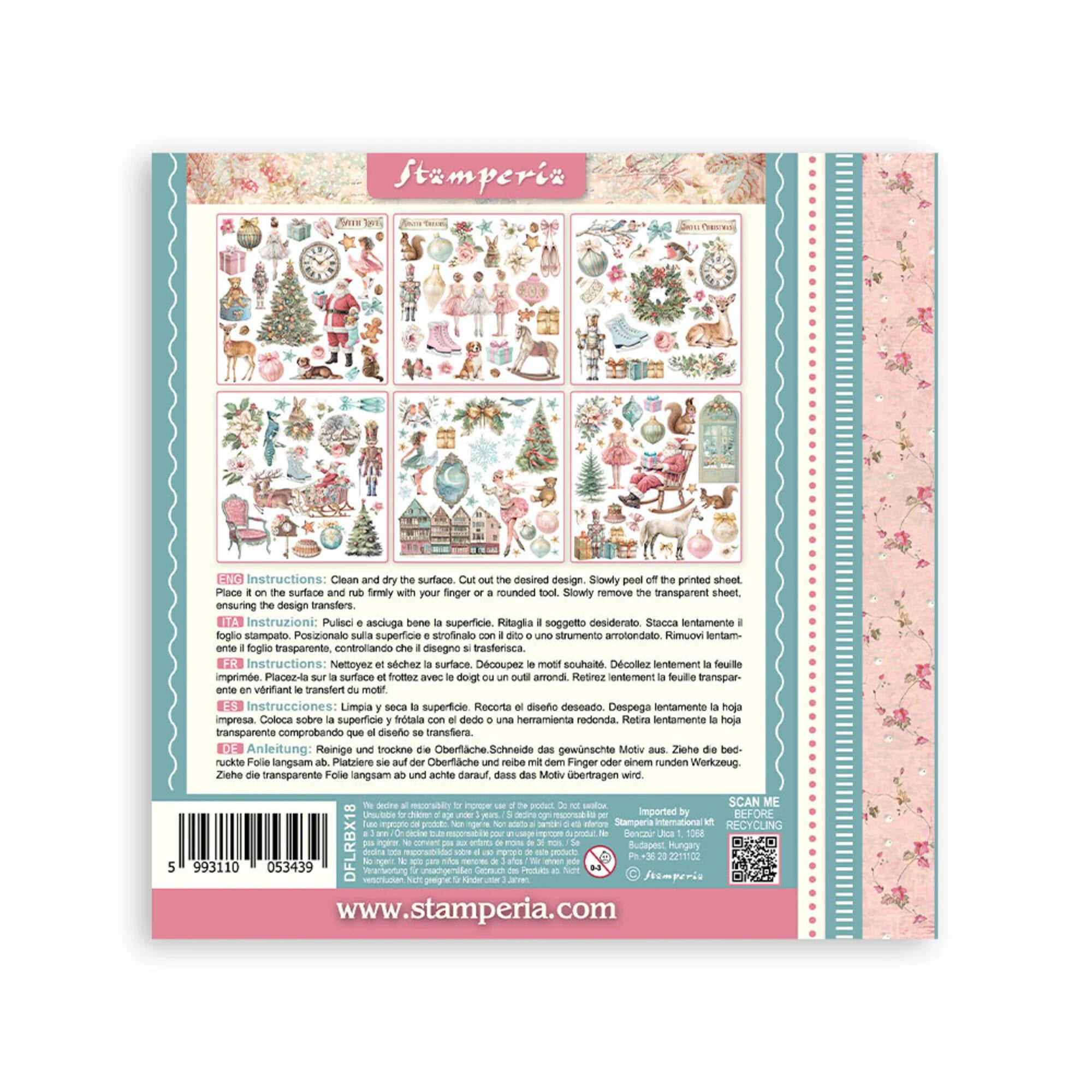 Stamperia - Winter Magic - Rub ons kit - 15,5 x 15,5 cm