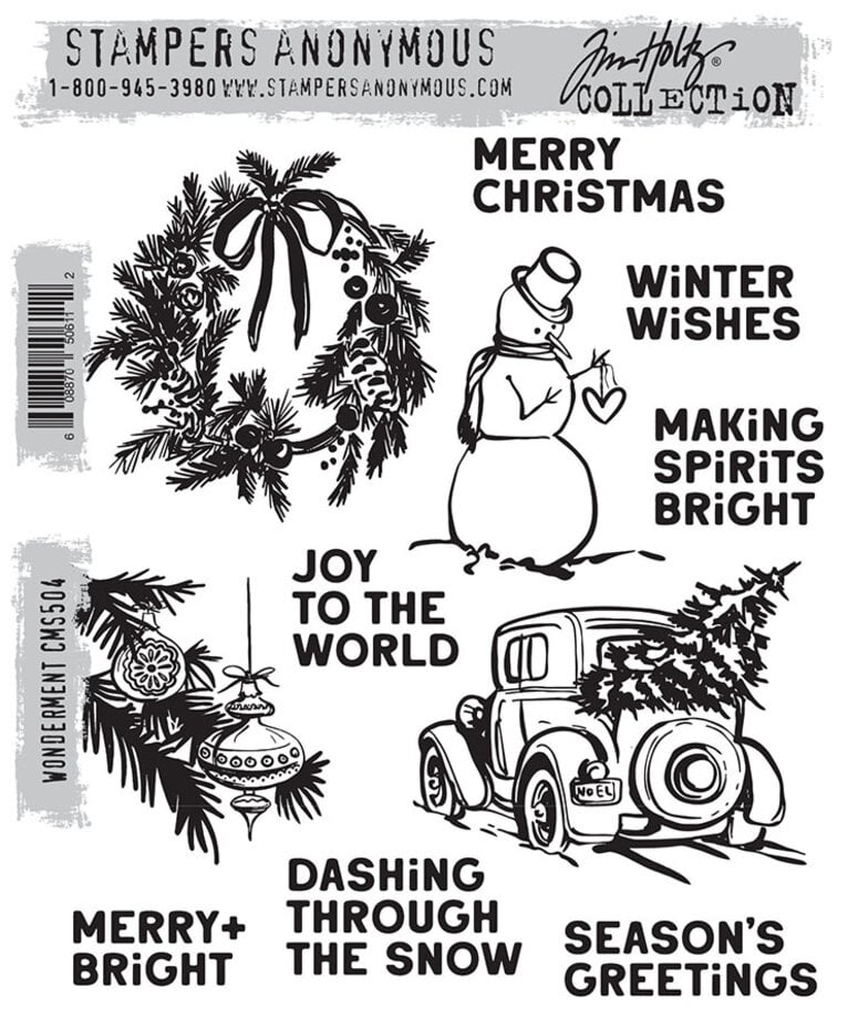 Stampers Anonymous - Tim Holtz Collection - Cling Stamps - Wonderment