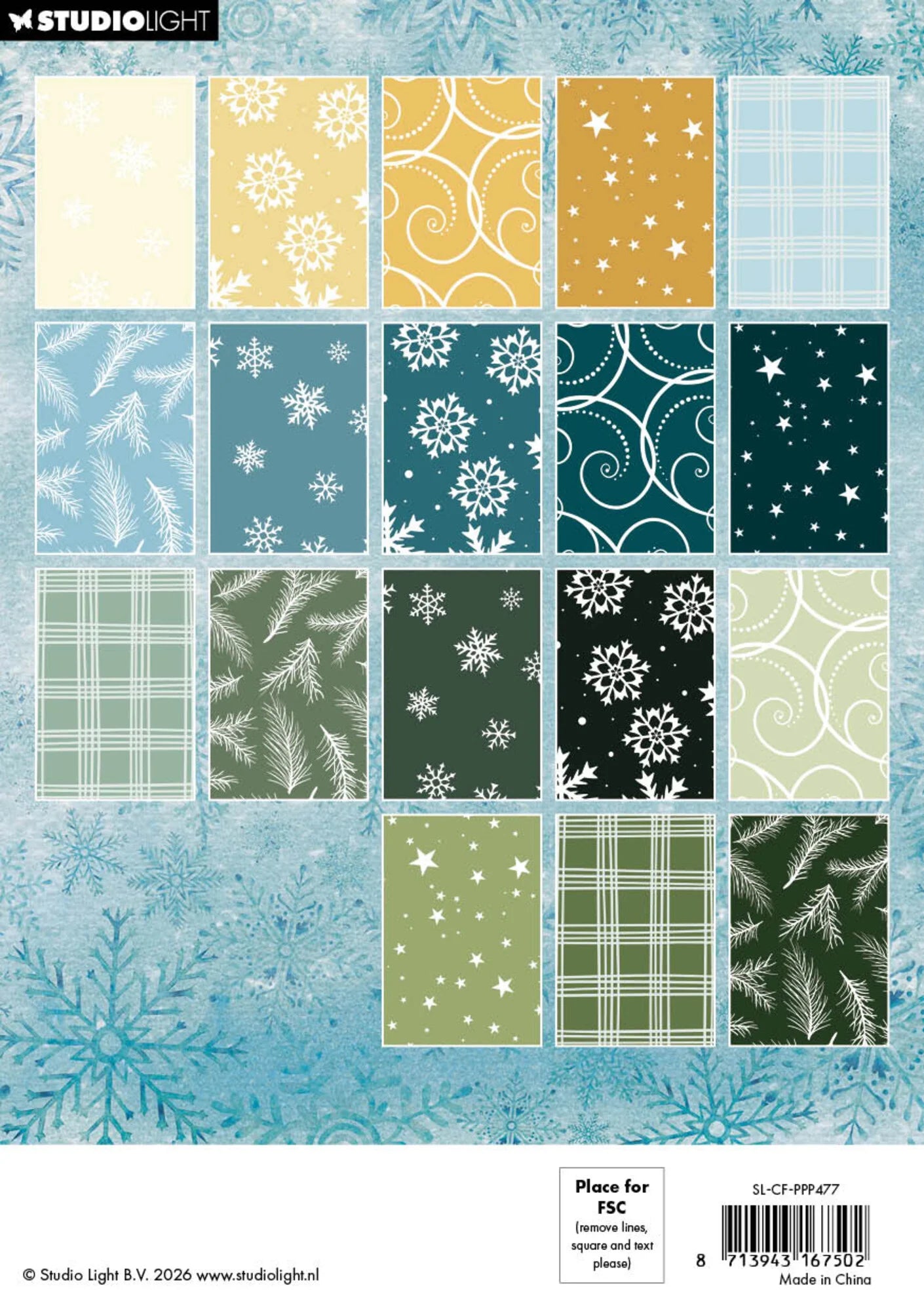 Studiolight - Christmas Forest -  A5 Pattern Paper Pad
