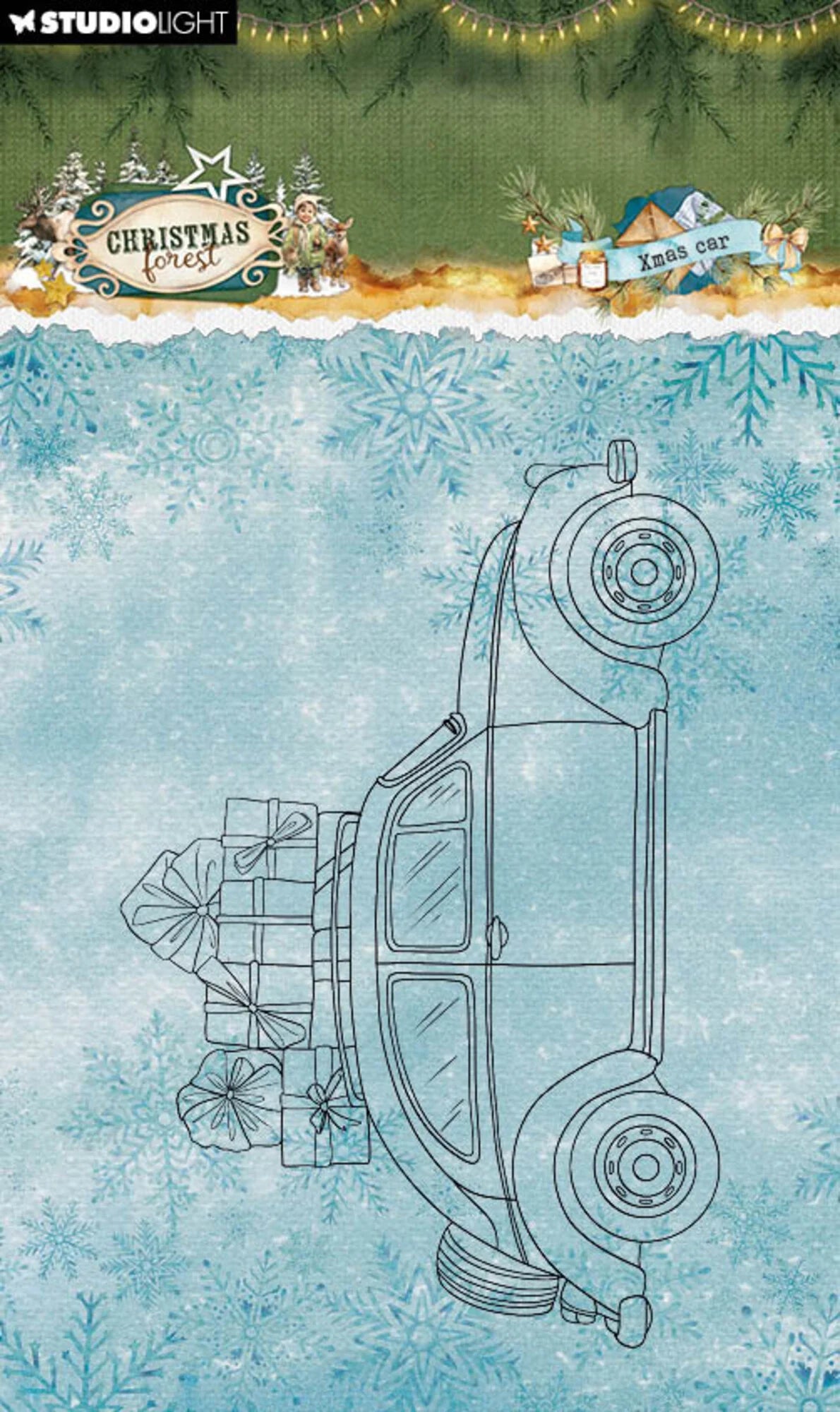 Studiolight - Christmas Forest -  Clear Stamp - Xmas Car
