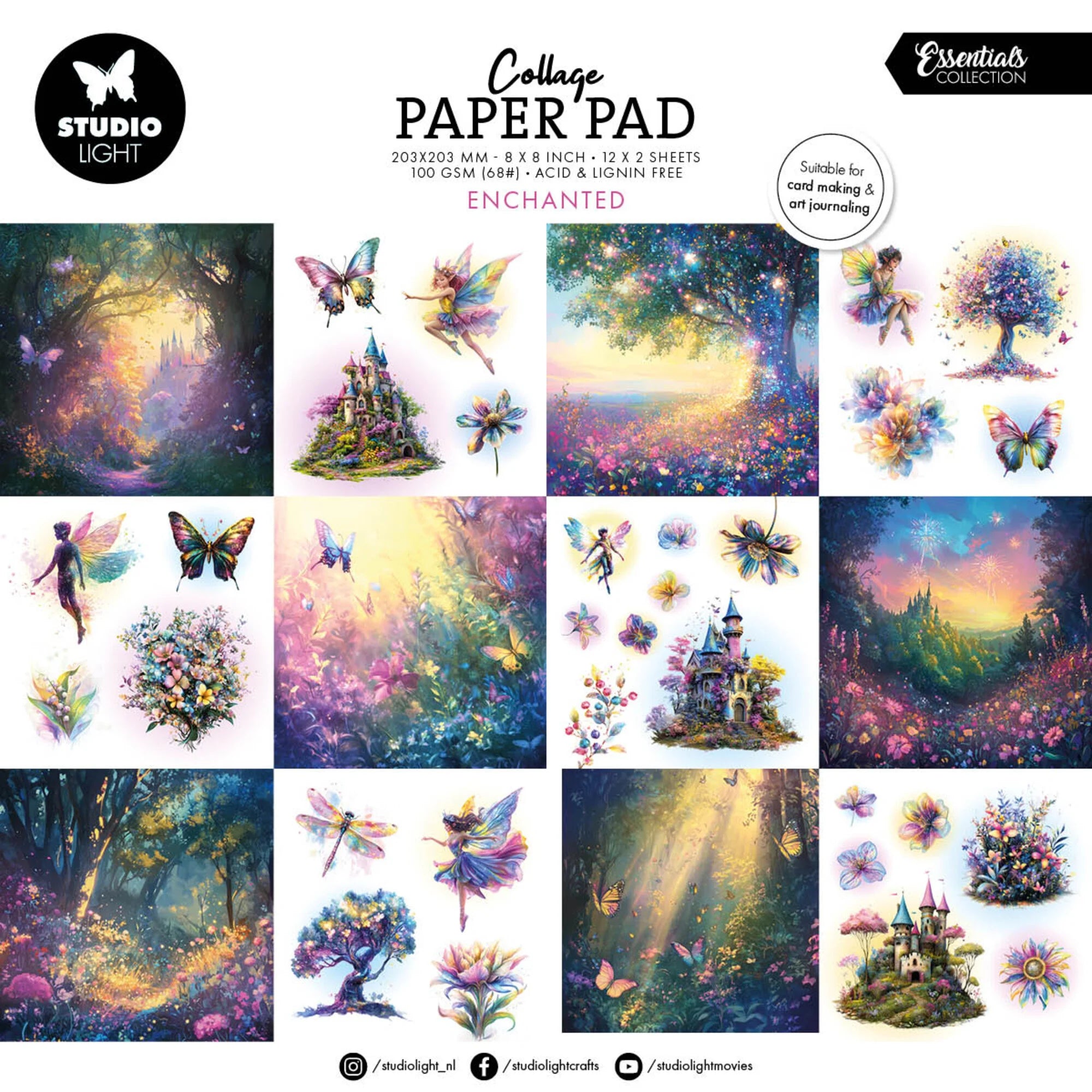 Studiolight - Enchanted - Paper Pad - 8 x 8"