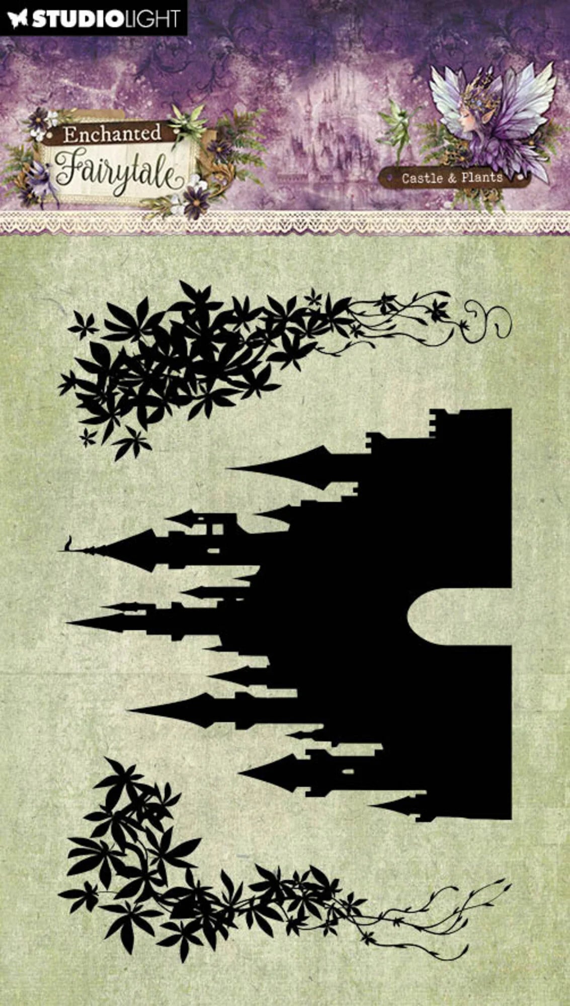 Studiolight - Enchanted Fairytale - Clear Stamps - Castle and Plants