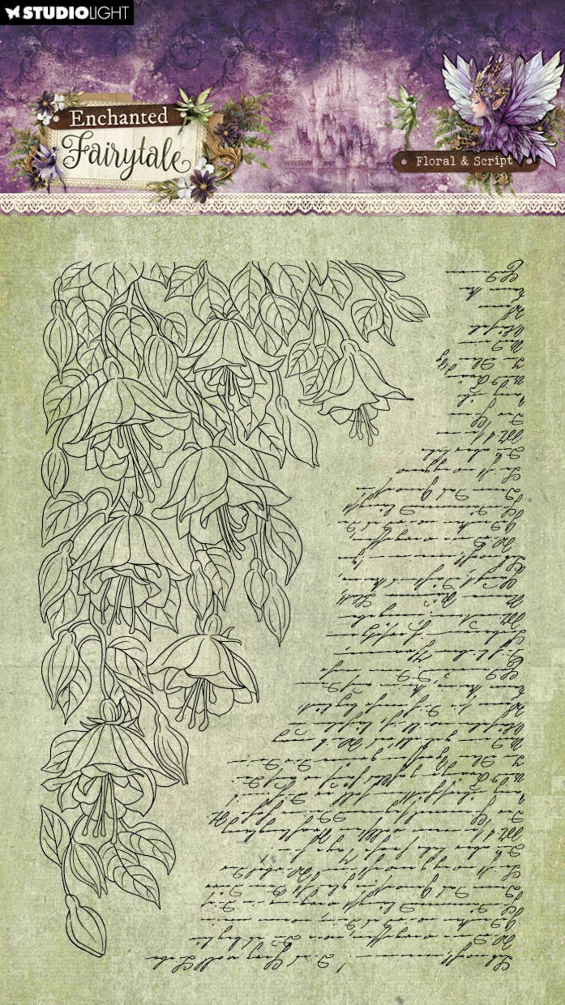 Studiolight - Enchanted Fairytale - Clear Stamps - Floral and Script