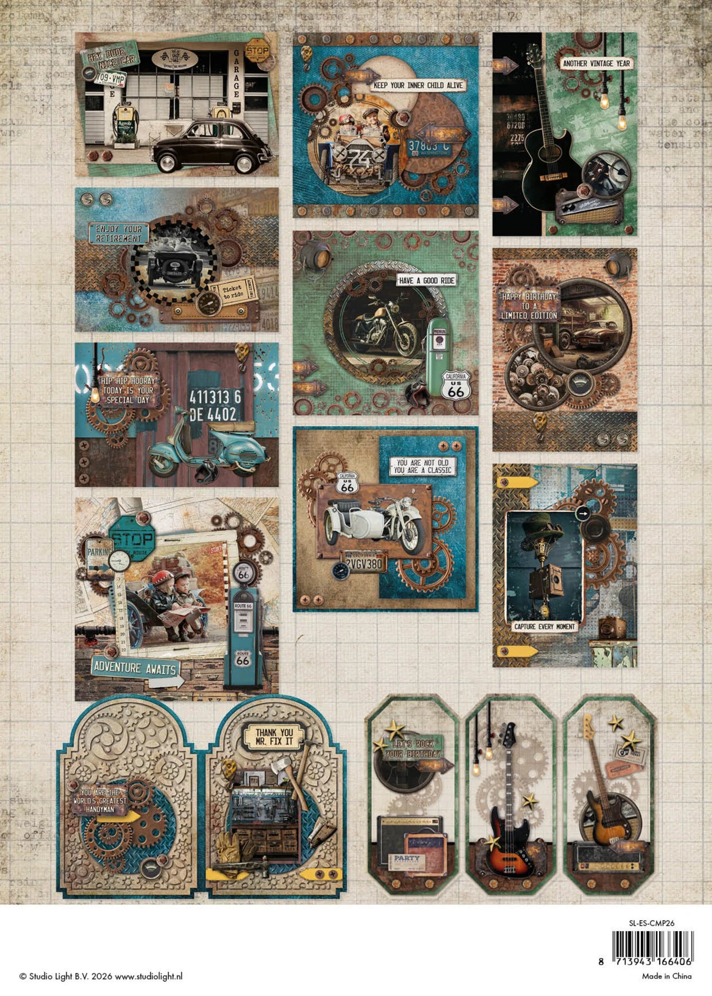 Studio Light Paper Pad - Cardmaking Paper Pad - Gearhead's Workshop - A4