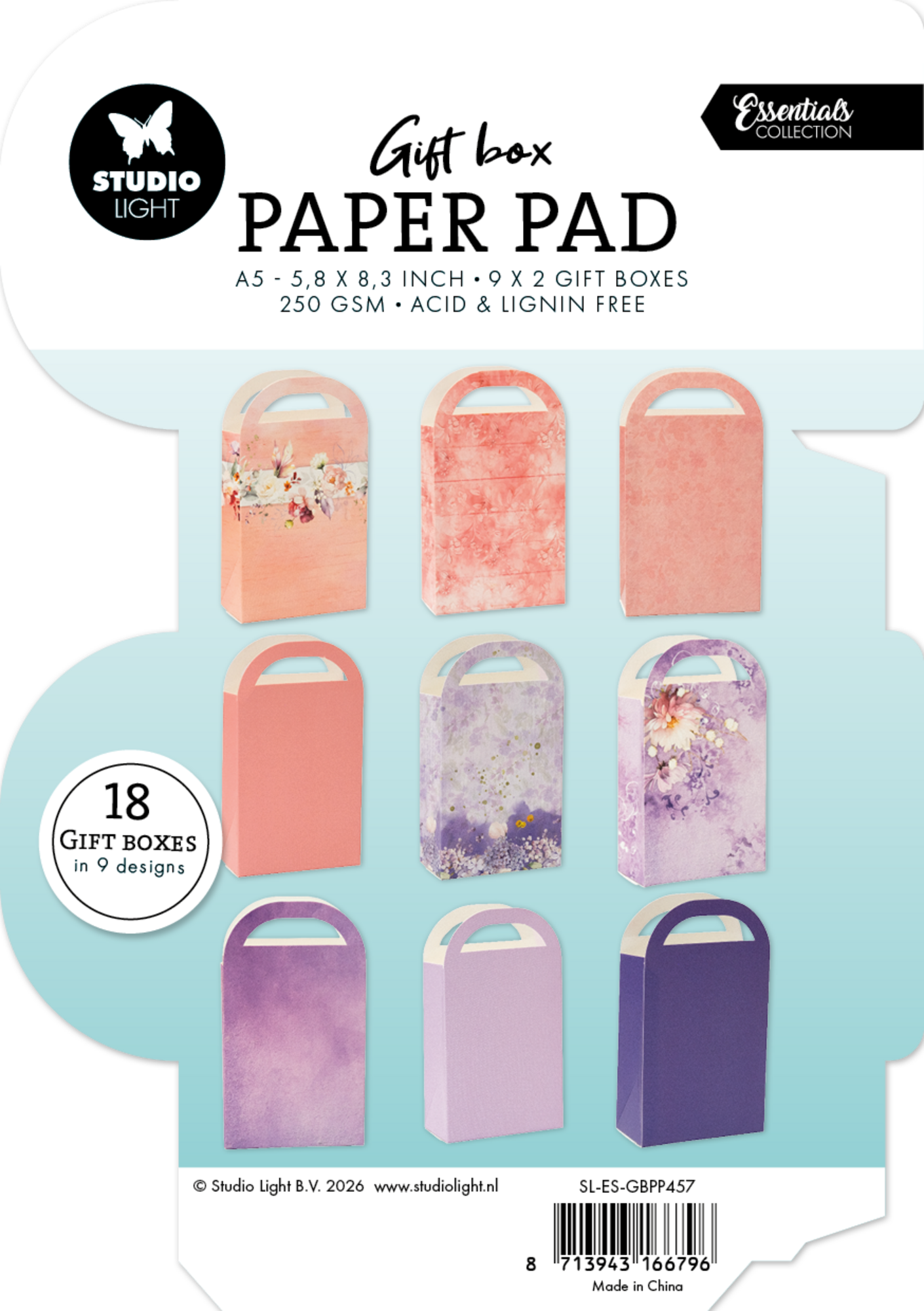 Studio Light Paper Pad - Giftbag Gift Box Paper Pad - A5