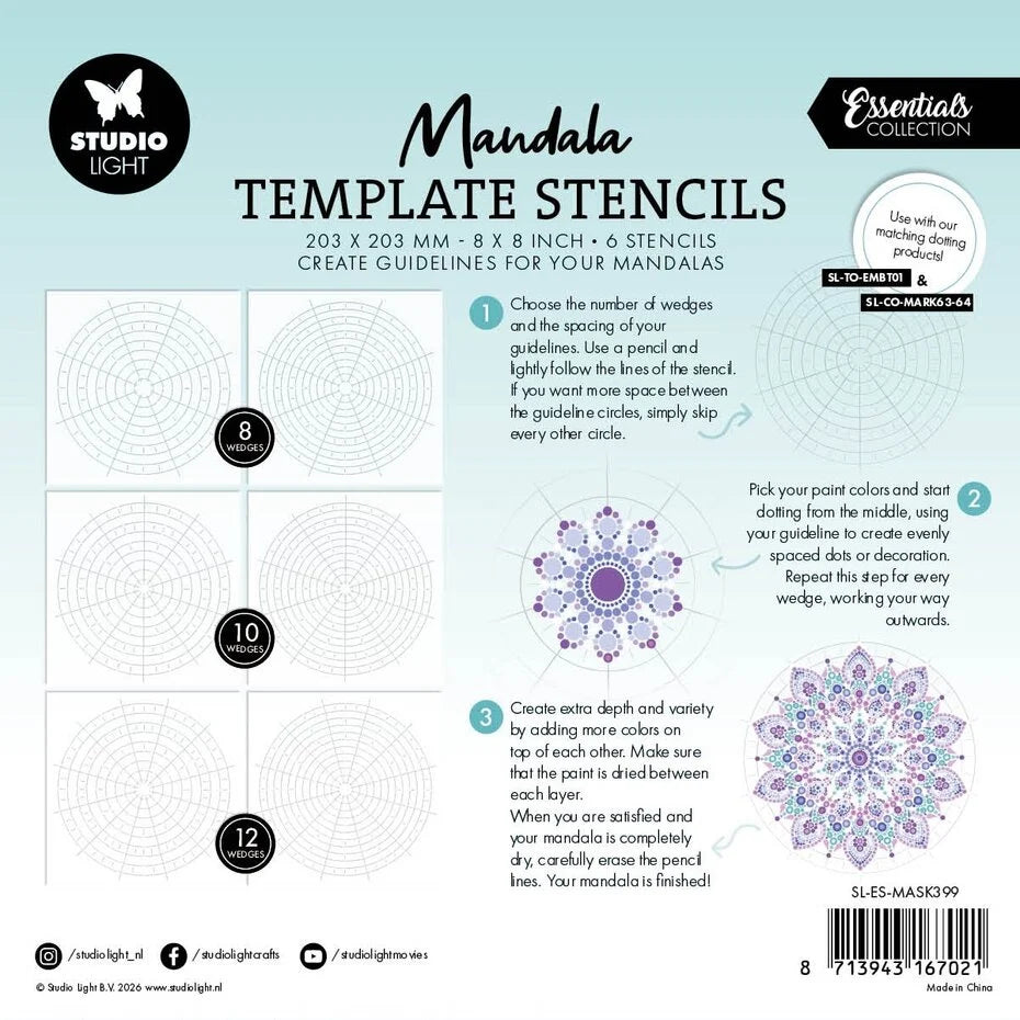Studiolight - Mandela Template Stencils