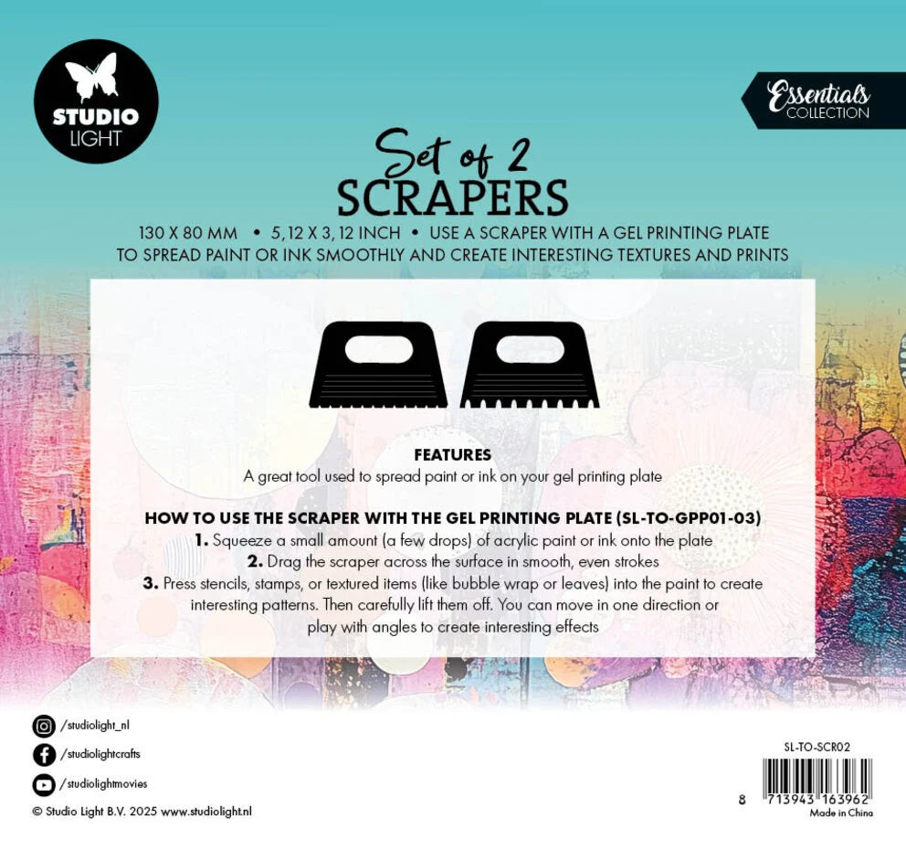 Studiolight - Gel Printing - Scraper set of 2 - B