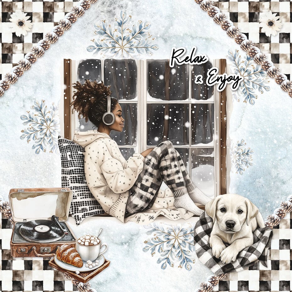 Studio Light Paper Pad - Cardmaking Paper Pad - Snowy Winter Days - A4