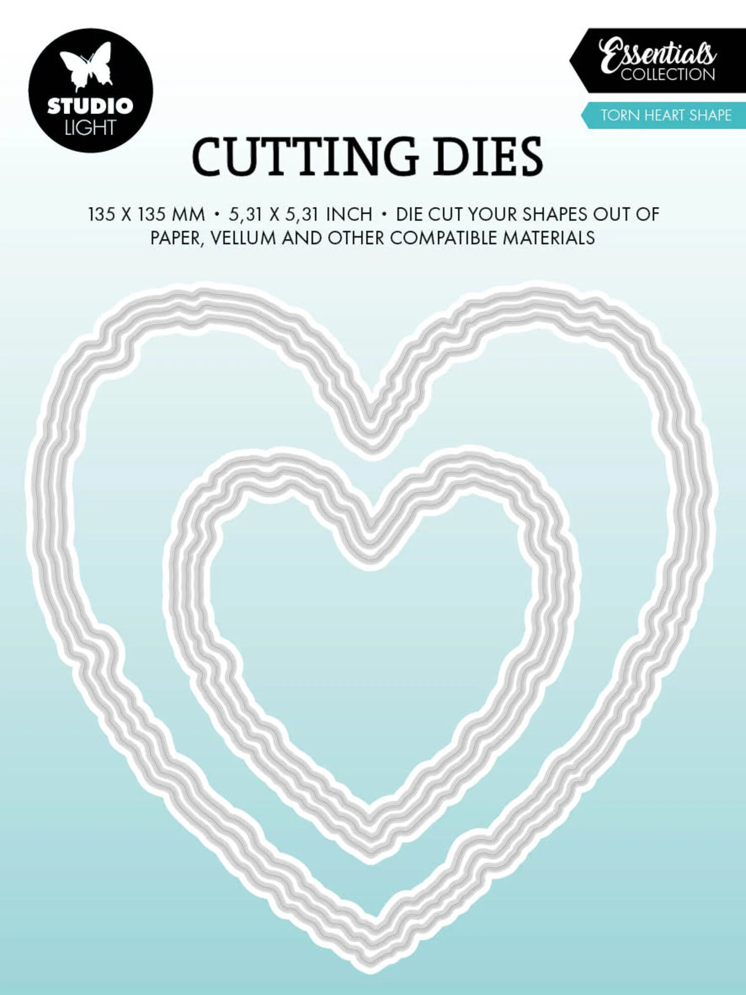 Studio Light - Dies - Torn Edge Cutting Die Heart Shape