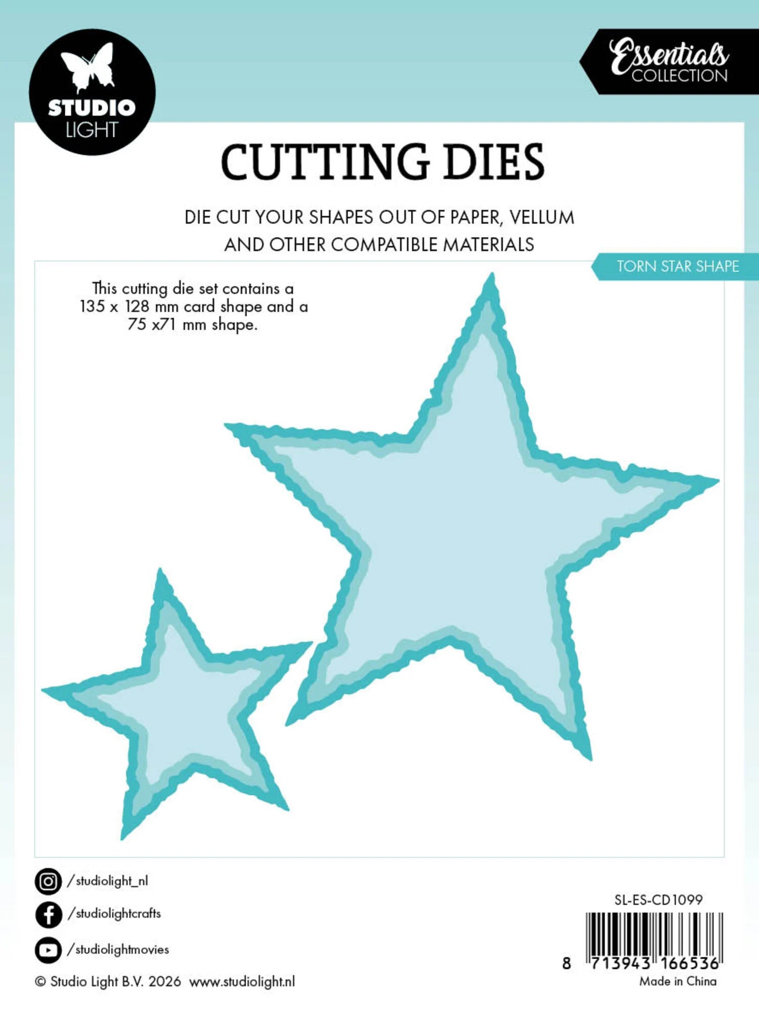Studio Light - Dies - Torn Edge Cutting Die Star Shape