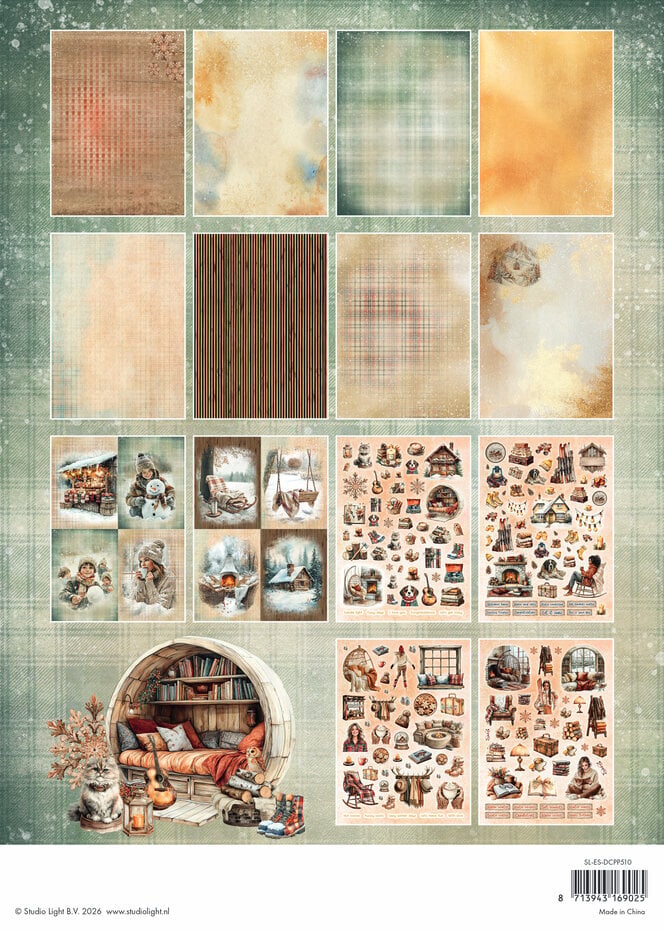 Studio Light - Warm Winter - Die-Cut Paper Pad - A4