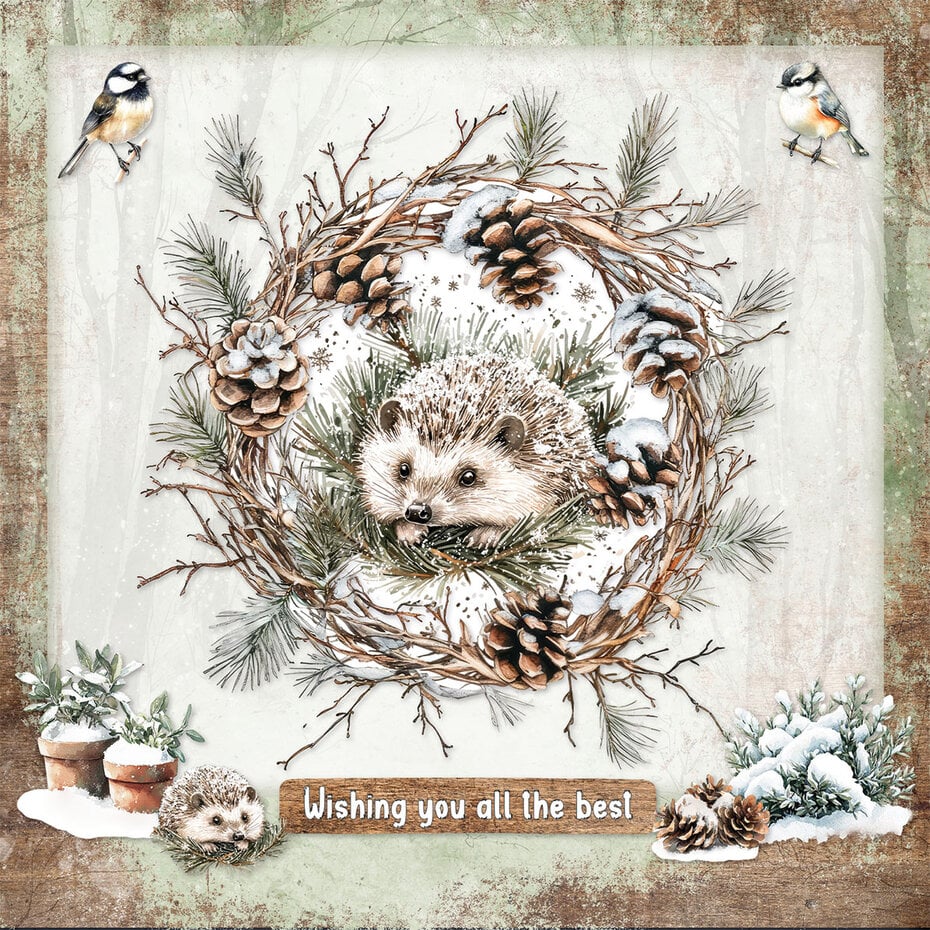 Studio Light Paper Pad - Cardmaking Paper Pad - Winter Woodland - A4