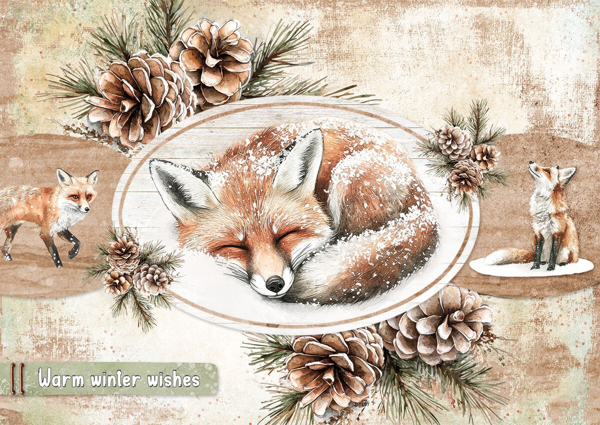 Studio Light Paper Pad - Cardmaking Paper Pad - Winter Woodland - A4