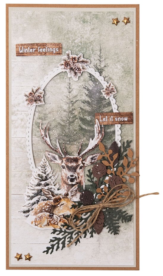 Studio Light Paper Pad - Die-Cut Paper Pad - Winter Woodland- A4