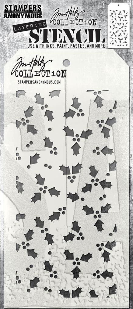 Tim Holtz -  Stencil - Tiny Holly