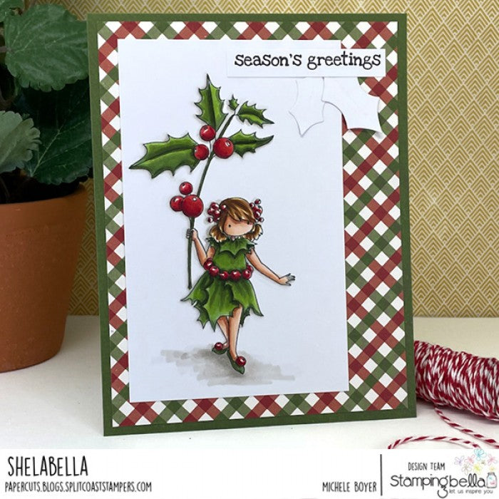 Stamping Bella - Cling Mounted Stamp - Tiny Townie Garden Girl Holly