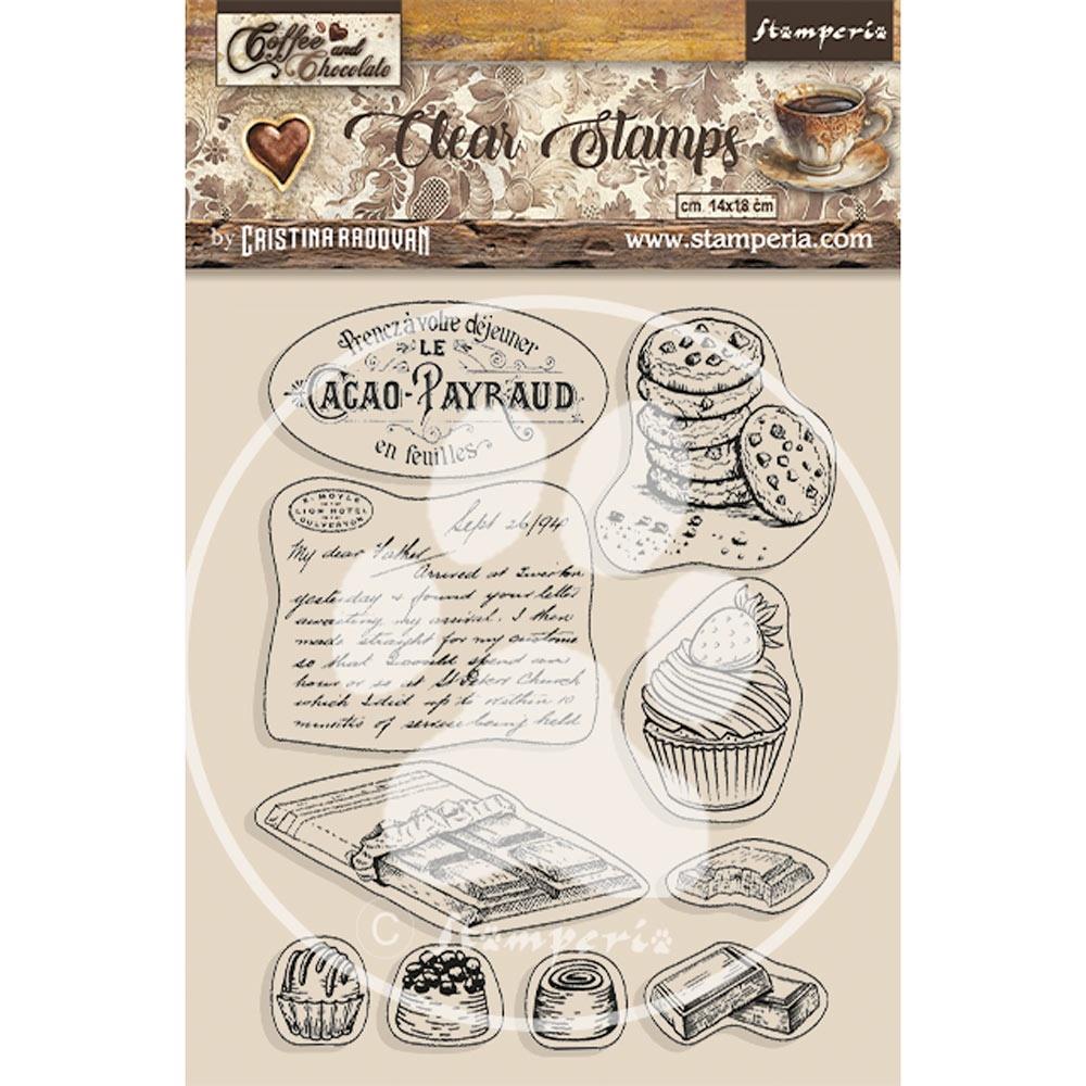 Stamperia - Coffee and chocolate - Clear Stamp -  Chocolate elements