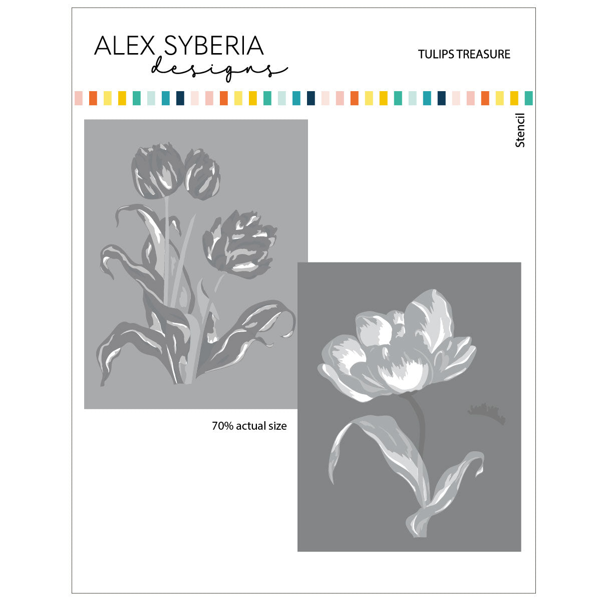 Alex Syberia - Layering  Stencil Set - Tulip Treasure