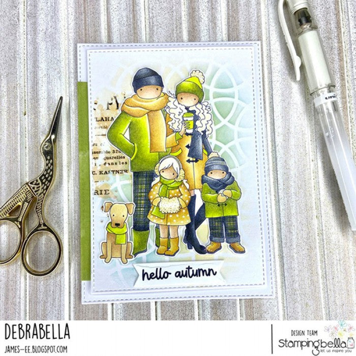 Stamping Bella - Cling Mounted Stamp - Uptown Winter Family & Dog
