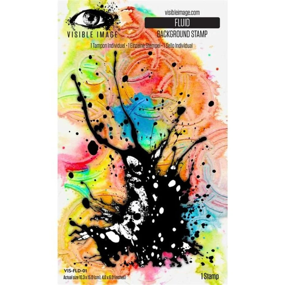 Visible Image - Tomorrow's Memories - 4x6 Inch Stamp  - Fluid Background