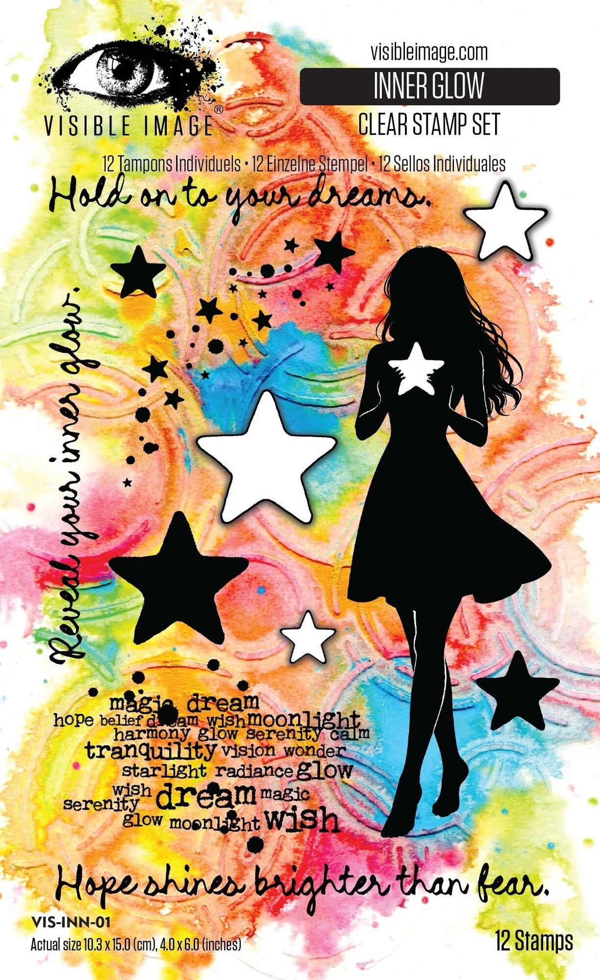 Visible Image - Hopes and Dreams - 4x8 Inch Stamp Set - Inner Glow
