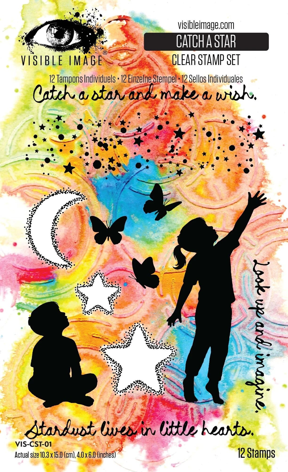 Visible Image - Hopes and Dreams - 4x8 Inch Stamp Set - Catch a star