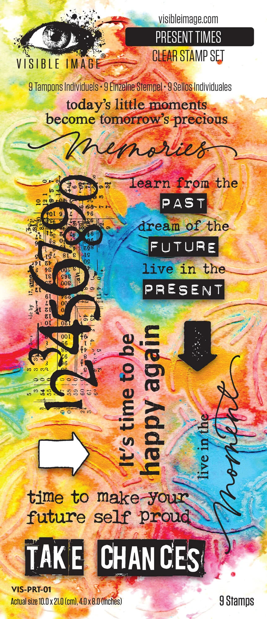 Visible Image - Tomorrow's Memories - 4x8 Inch Stamp Set - Present Times