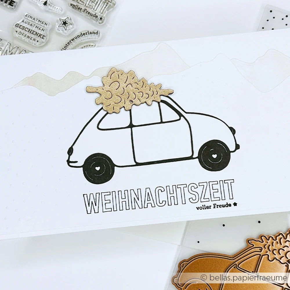 Alexandra Renke - Dies - Outline car with fir tree