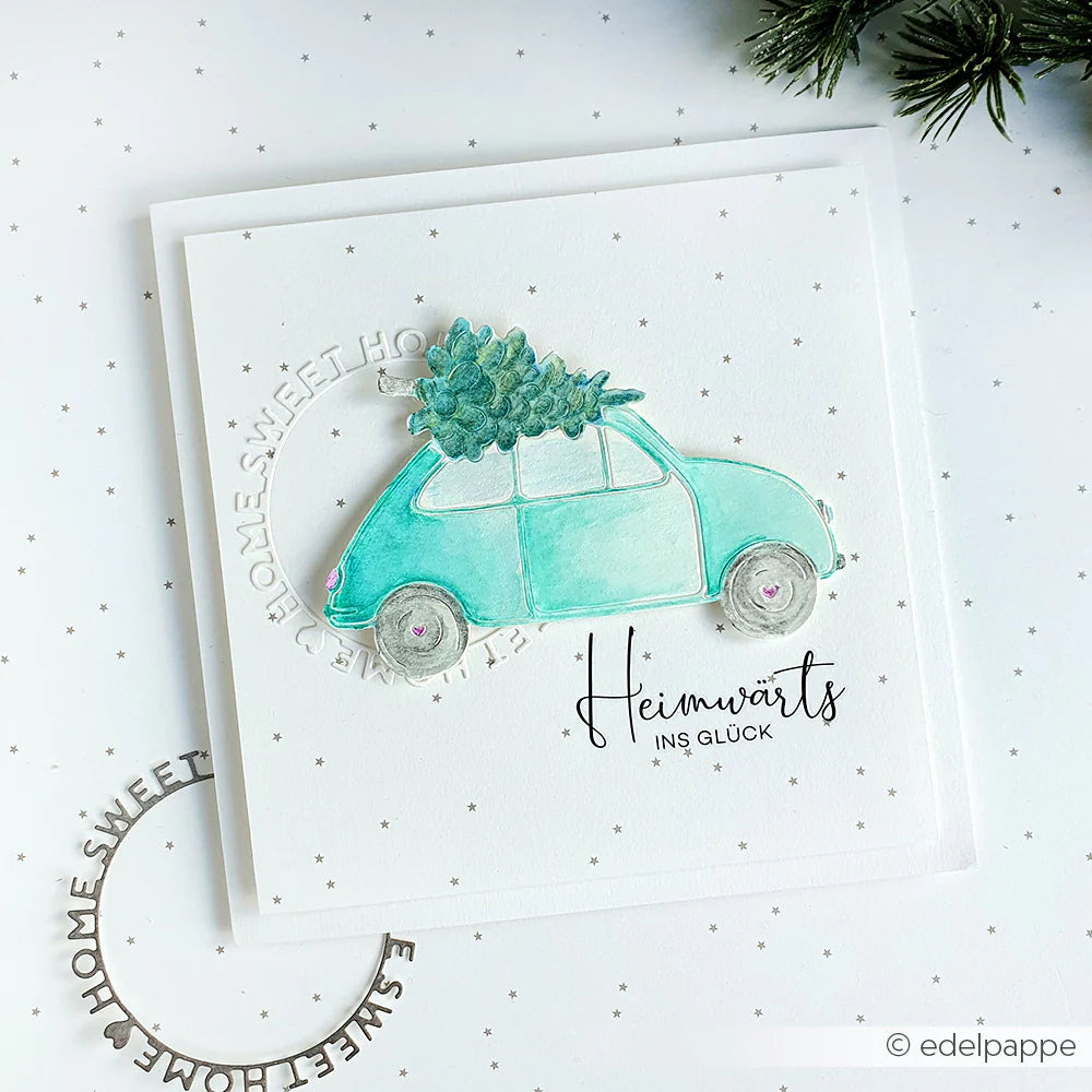 Alexandra Renke - Dies - Outline car with fir tree