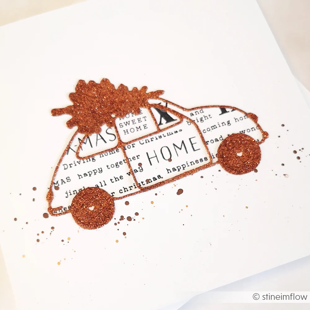 Alexandra Renke - Dies - Outline car with fir tree