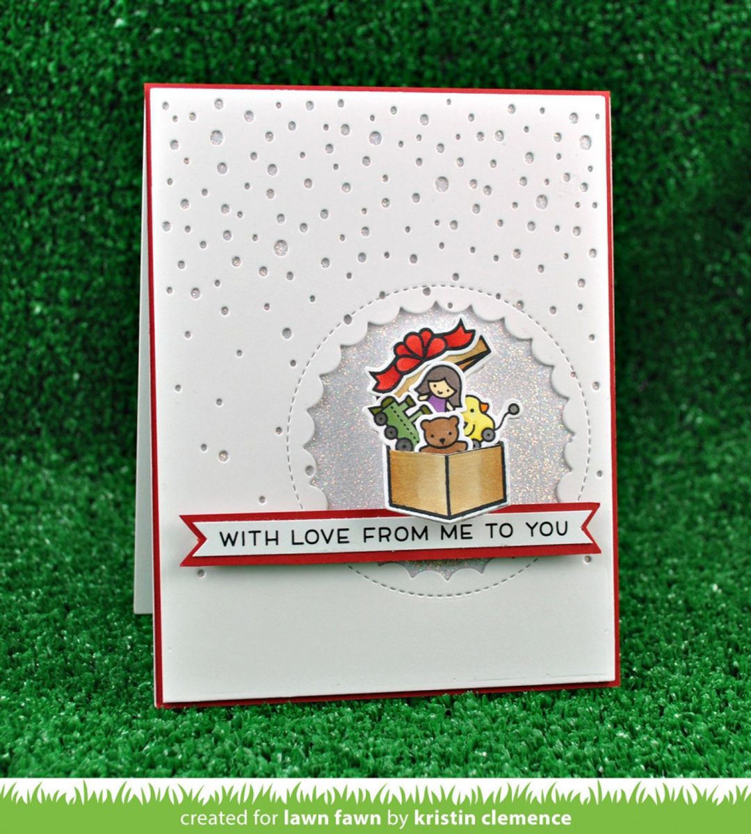 Lawn Fawn - Craft Dies - Snowfall Background - Portrait