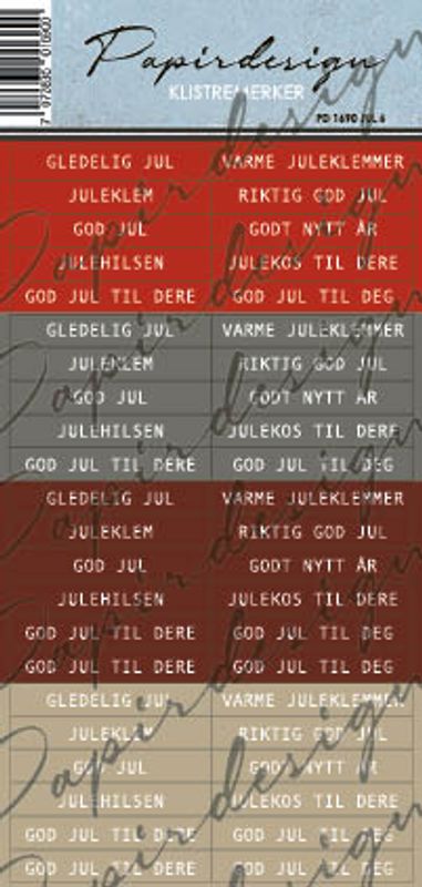 Papirdesign - Ord klistremerker - Jul 6 (Forhåndsalg - På lager 22.09)
