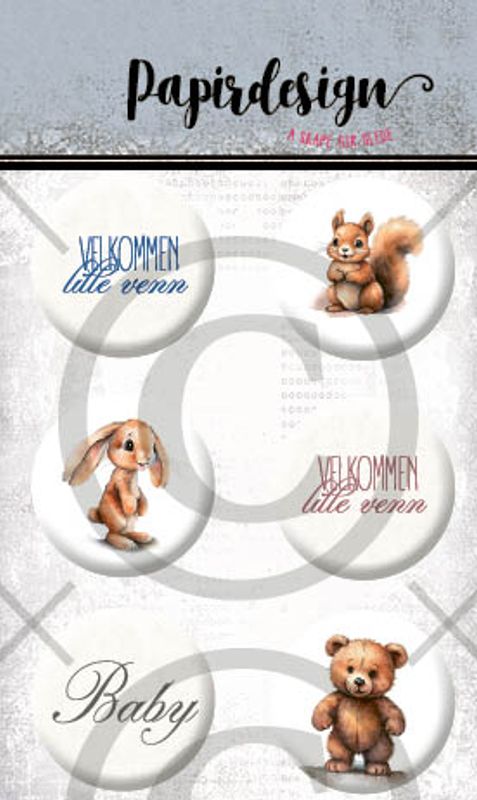 Papirdesign - Buttons - Baby