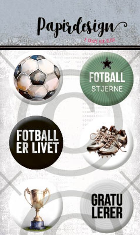 Papirdesign - Buttons - Fotball