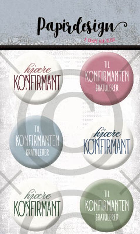 Papirdesign - Buttons - Konfirmant