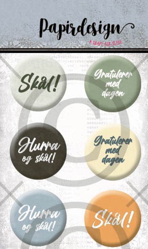 Papirdesign - Buttons - Skål!