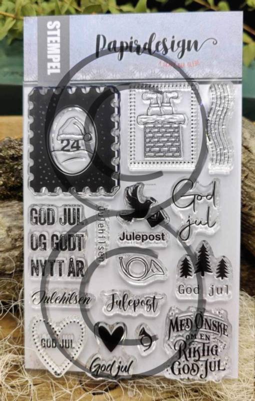 Papirdesign - Clear stamp - Julepost