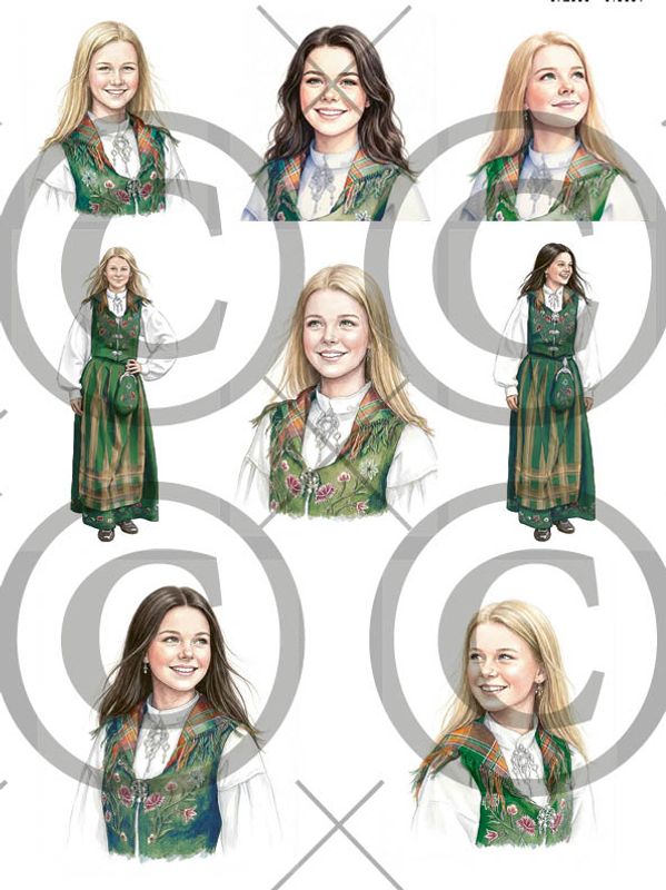 Papirdesign - Motivark -  Konfirmant, grønn - A4