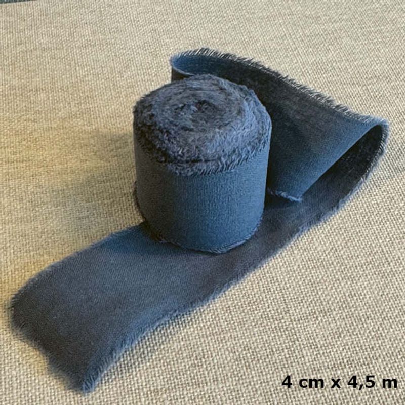 Papirdesign -  Bomullsbånd  - Mørk Blå